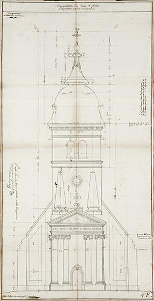 [Elévation de la façade de l'église].