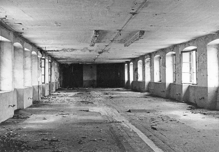 Atelier de fabrication : vue intérieure du deuxième étage. Photogr., 1978.