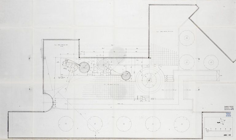 [Projet de Gonez dans le cadre du 1 % artistique : plan]. 1987.