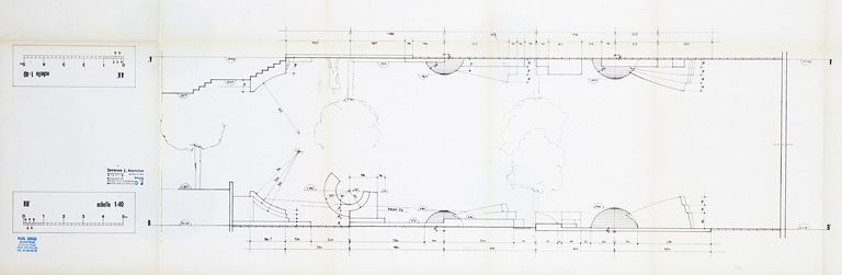 [Projet de Gonez dans le cadre du 1 % artistique : élévations]. 1987.
