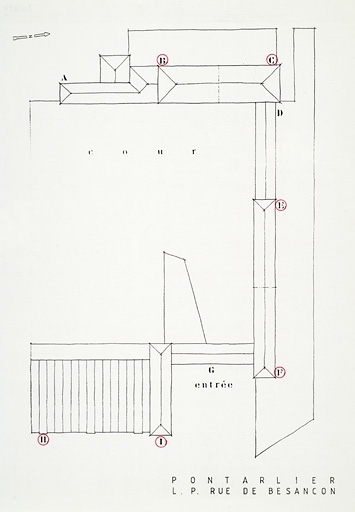 Pontarlier. L.P. rue de Besançon [plan-masse]. 1987.