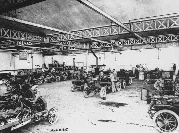Usine d'Audincourt (?). Atelier d'entretien (?). Photogr., s.n., s.d. [début 20e siècle].