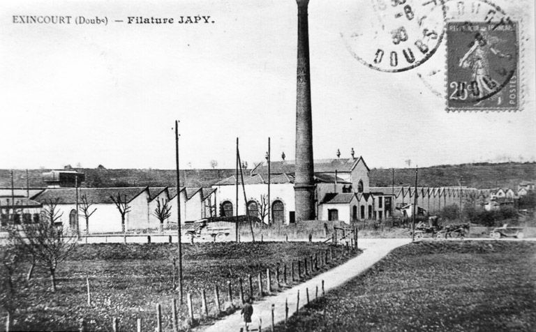 Exincourt (Doubs). Filature Japy. Carte postale, s.n., s.d. [début 20e siècle].