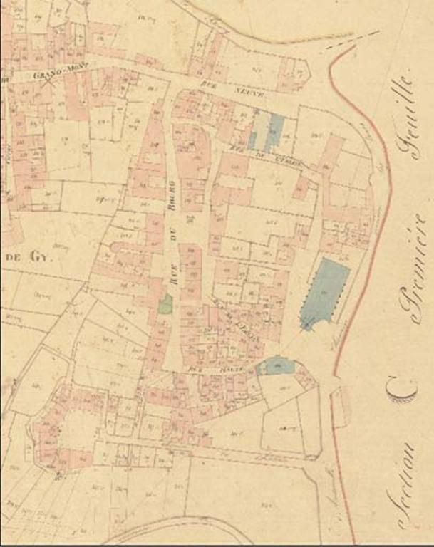 L'église sur le cadastre de 1837