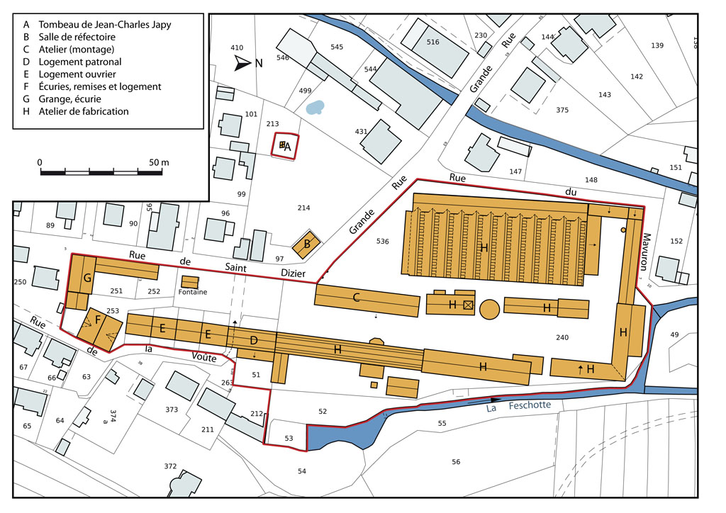Plan-masse et de situation vers 1975.