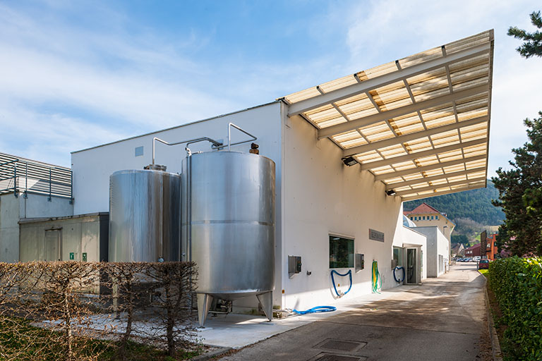 Angle nord-ouest de la halle de génie alimentaire.