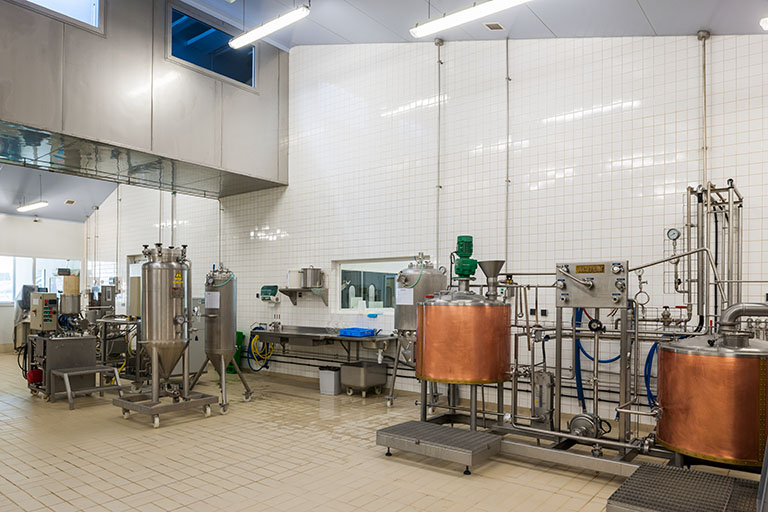 Salle de production des produits frais.