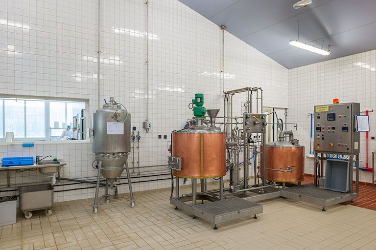 Salle de production des produits frais.