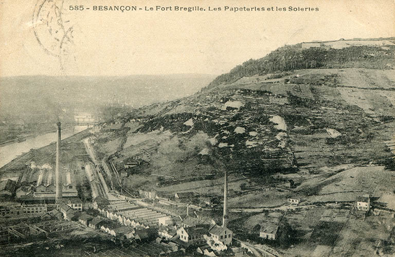 585 - Besançon - Le Fort Bregille. Les Papeteries et les Soieries, [1905].