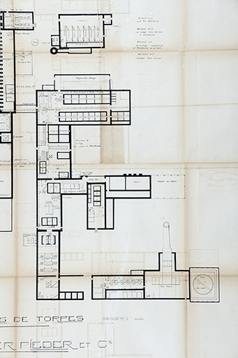 Papeteries de Torpes, Züber-Rieder et Cie, plan [partie ouest], 1923.