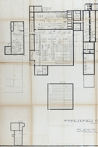 Papeteries de Torpes, Züber-Rieder et Cie, plan [partie est], 1923