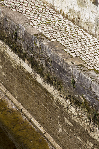 Banquette de halage, mur latéral canal et radier.