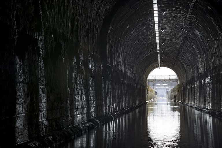 L'entrée aval.