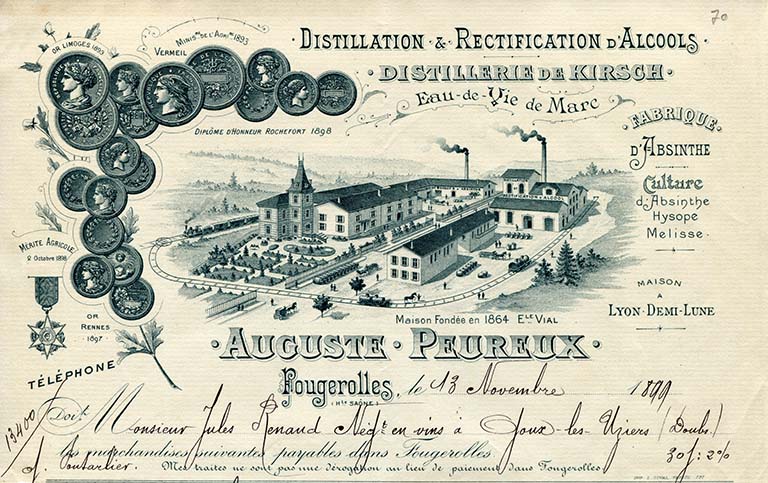 Papier à en-tête, vers 1899.