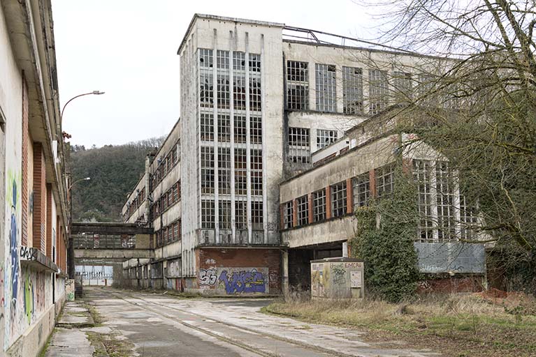 Etat en 2016. Usine A : allée centrale, avec la filature tergal à droite.