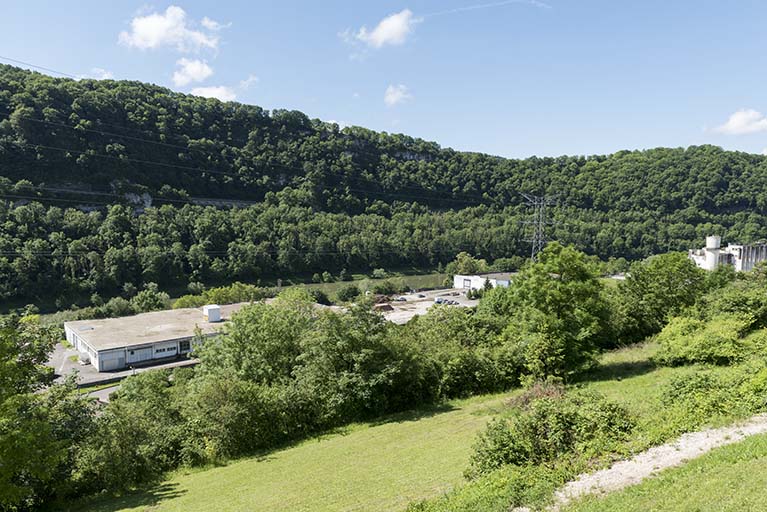 Etat en 2016. Usine C : vue d'ensemble plongeante, depuis le nord.