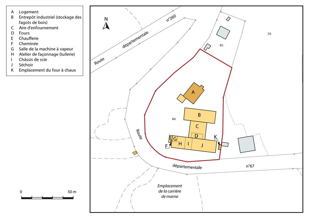 Plan-masse et de situation. Extrait du plan cadastral, 2015, section ZI.