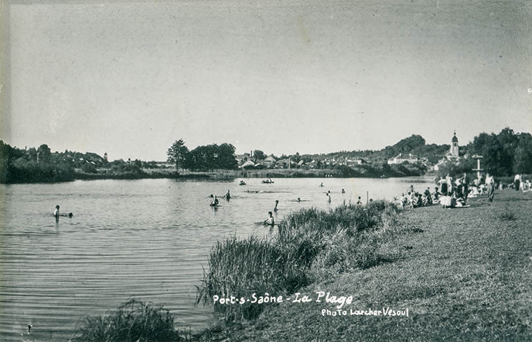 La plage, postale
