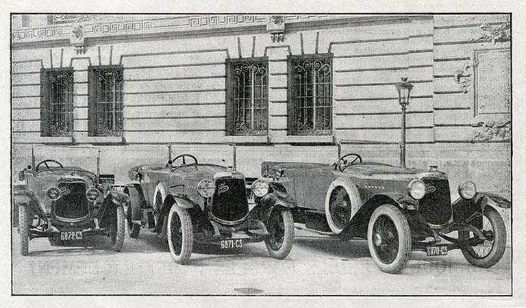 Automobiles Schneider, encart publicitaire, s.d. [1923] (28 avenue Fontaine-Argent).