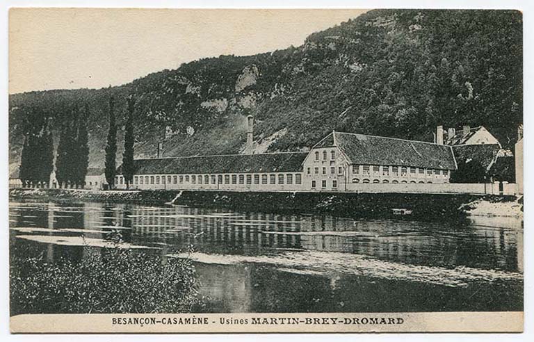 Besançon-Casamène - Usine Martin-Brey-dromard, carte postale, s.d. [fin 19e ou début 20e siècle].