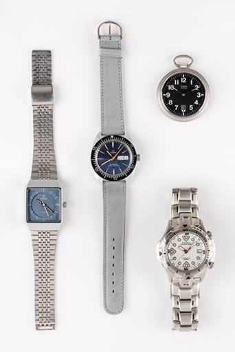 Montres Yema, 3e quart 20e siècle. (Fonds Horloger de Battant et collection musée du Temps, Besançon).