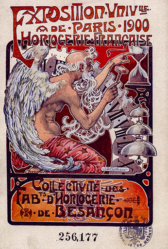Catalogue de l'Exposition universelle de Paris, 1900 : horlogerie française [1ère de couverture]. ; Catalogue de l'Exposition universelle de Paris, 1900 : horlogerie française [1ère de couverture].