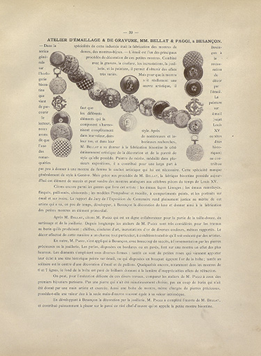 Société de décor de boîtes de montre Bellat et Paggi (40 rue Bersot), 1894. 