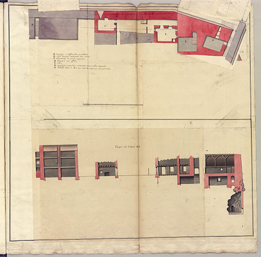 Fol. 16 Fort-Belin-sur-Salins : plans et coupes (magasin pour 12,000 milliers de poudre) - vue 2.