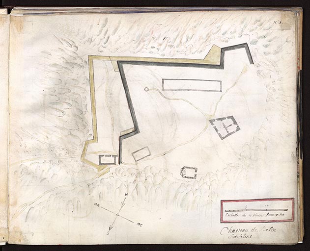 Plans des villes de Franche-Comté : fort Belin, Salins. S.d [1668].