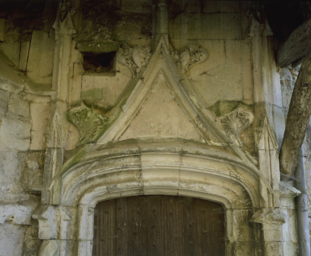 Logis : élévation antérieure (détail) : porte.