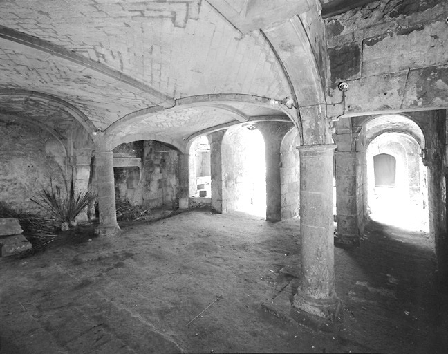 Vue d'ensemble du rez-de-chaussée du second logis (vue prise du nord-ouest).