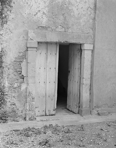 Logis, élévation postérieure (détail) : porte.