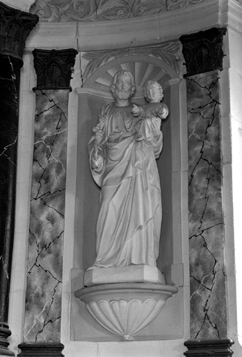 Statue saint Joseph et l'Enfant du retable du maître-autel