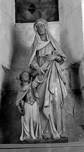 Groupe sculpté : Education de la Vierge