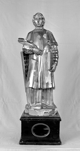 Ensemble de 2 statues-reliquaires : saint Pierre et saint Laurent