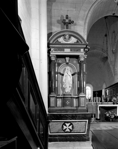Autel-retable de la Vierge : face ouest, vue générale.