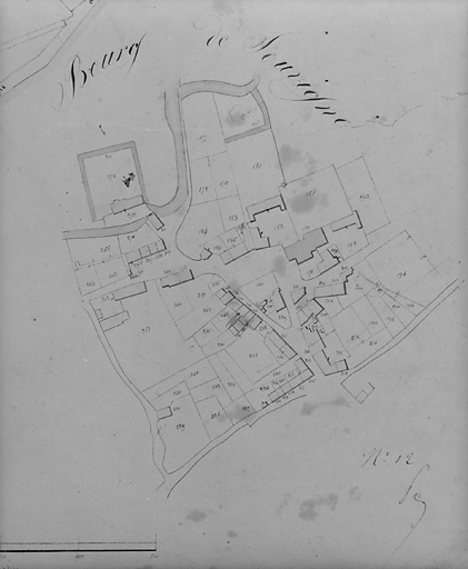 Extrait du plan cadastral de 1828, section A1. Ech. 1:1500.