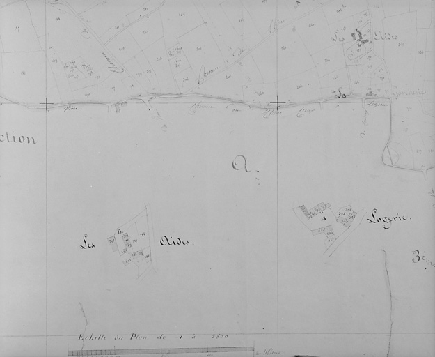 Extrait du plan cadastral de 1828, section A, n° 394.