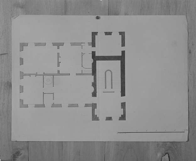 Projet de restauration de l'aile neuve, variante du plan.