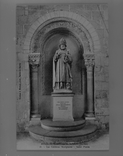 'Abbaye des Bénédictins de Solesmes (Sarthe) II. - Les Célèbres sculptures-saint Pierre'.