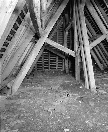 Pavillon postérieur gauche : charpente.