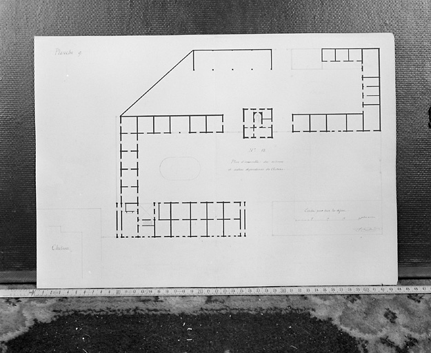 Projet de remaniement : 'Plan d'ensemble des cuisines et autres dépendances du château.