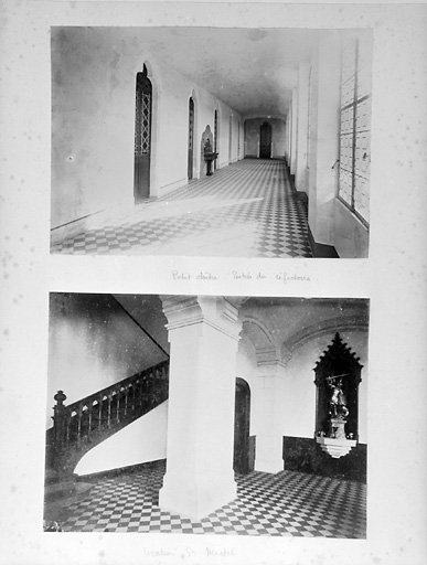 Escalier près de la galerie ouest du deuxième cloître.