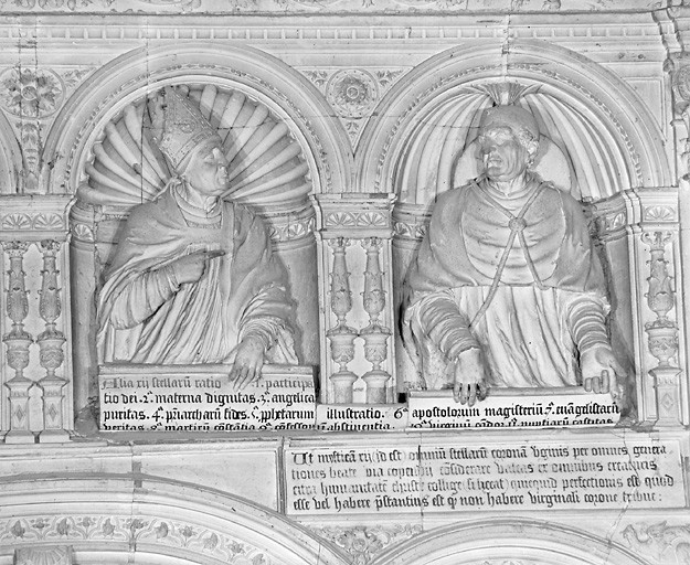 Saint Augustin et saint Bonaventure, portraits présumés de Josse Clichtove et de Jacques Lefèvre d'Etaples.