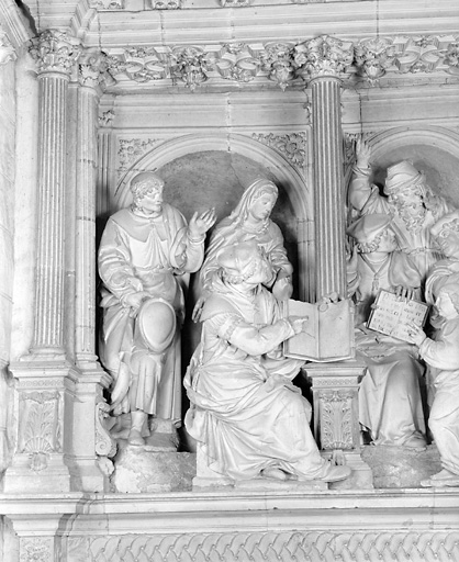 Groupe sculpté : Jésus et les Docteurs