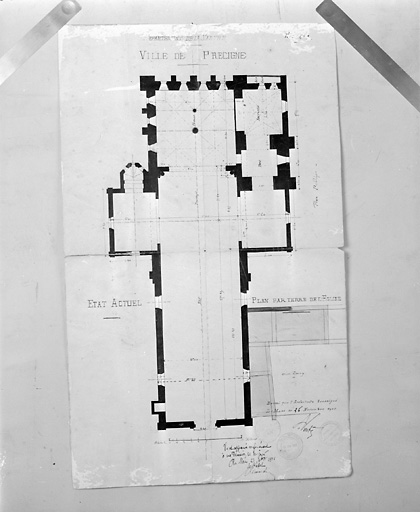 'Etat actuel', plan au sol.