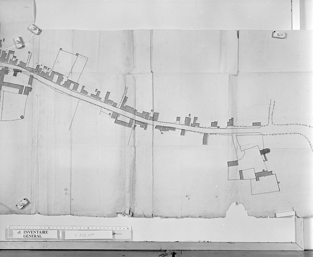 Plan de Sablé-sur-Sarthe (détail) : quartier Saint-Nicolas.