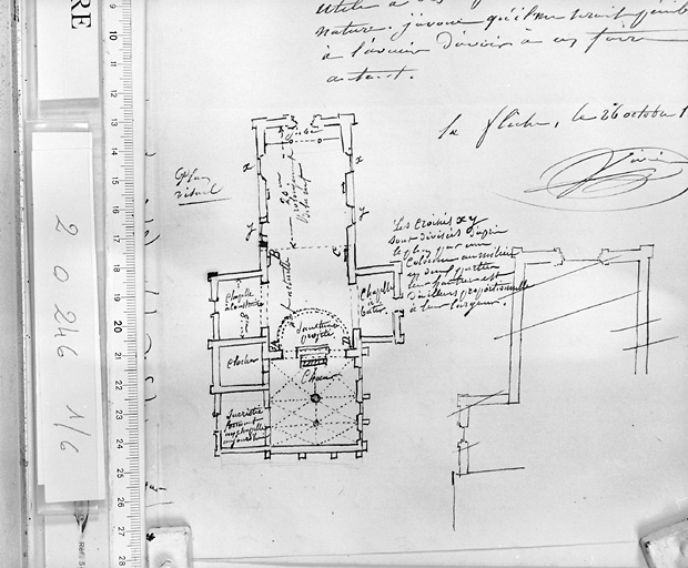 Plan expédié de l'église.