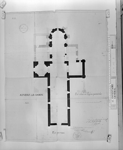 'Etat actuel de l'Eglise paroissiale. Plan par terre'.