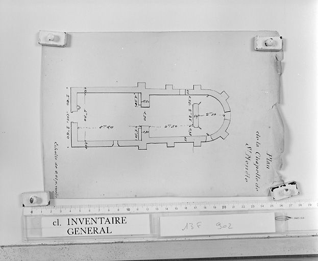 'Plan de la Chapelle de St Menélé'.